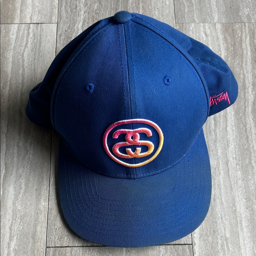 Stussy Royal Blue Cap with Gradient Logo